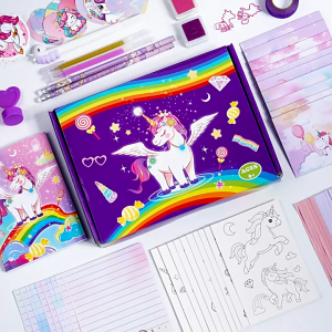 SG READY STOCK EmmAmy® Unicorn DIY Diary Set DIY Journal Set Notebook Gift Box Set Girls Birthday Gifts