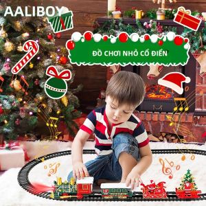 Động Cơ Đầu Máy Xe Lửa Điện Giáng Sinh Có Đèn Và Âm Nhạc Để Trang Trí Nhà Cửa Quà Tặng Sinh Nhật Giáng Sinh Cho Bé Trai Bé Gái