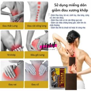 20 Miếng dán giảm đau xương khớp Tiger Sticker 60g EELHOE giúp giảm đau nhanh các triệu chứng đau do vận động