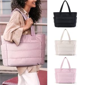 ROLL Large Capacity Tote Bag Casual Multiple Pockets Commuting Bags Versatile Women Handbag For Travel Work Beach Gym Store