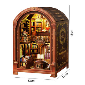 New DIY Book Nook Kit Doll House Bookshelf Ornaments Collectibles Bookshelf Insert Decoration Wooden Crafts For Christmas Gifts