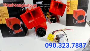 Bộ còi hơi điện lắp xe máy ô tô 12v nhỏ gọn âm siêu lớn.( kèm Rơ le). Loại tốt