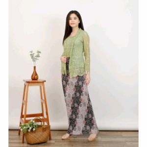 Kebaya Bali Modern Brokat Premium Kutu Baru Kebaya saja Tanpa kancing
