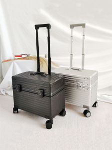 กระเป๋าเดินทางอลูมิเนียมแมกนีเซียมอัลลอยด์พร้อมที่เก็บกล้อง 25 นิ้ว เสื้อท่อนบน ฝาครอบเปิดสําหรับผู้ชายและผู้หญิง ทันสมัย อินเทรนด์