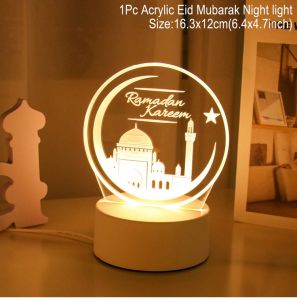 EID Night Light Mubarak Ramadan Decoration For Home 2025 Islamic Muslim Party Decor Ramadan Kareem Happy Eid Al Adha Ramadan