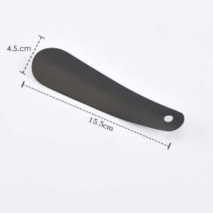 Stainless Steel Shoe Horn Short Metal Shoe Lifter Household Children Students Put on Shoes Short Handle Bent Waist