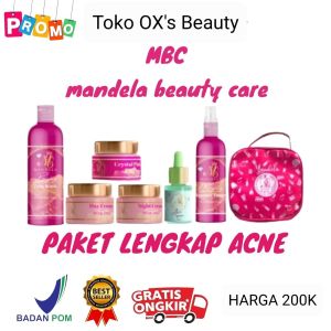 SKINCARE MBC MANDELA BEAUTY CARE PAKET ACNE LENGKAP BPOM GLOWING