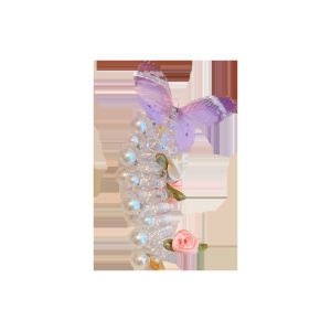 Childrens Butterfly Bead Phone Line Hair Hoop Baby Ponytail God Tool Hair Rope Girls Tie Hair Small Girls Headwear