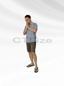 Kaos Kerah Cowok/Pria Dewasa | Polos | Lengan Pendek | Katun Polyester