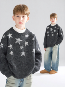 MUCMUKN | Pilling Resistance Gradation Star Wool Blend Sweater