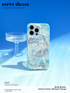 Far Oceang Letters IMD Couple Summer Ocean 17promax Original Design  15 Phone Case 16promax New Model Full Cover Anti-fall Suitable 14 Cute Protective Case