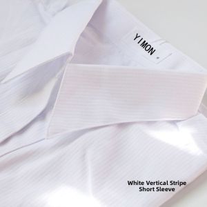 Summer New Korean Style Womens Vertical Stripe Pink Short Sleeve Shirt Waist in V-neck Office Work Shirt Pink Workwear Long Sleeve