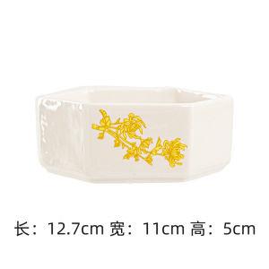 Creative Chinese Ceramic Hexagonal Plate Fruit Bowl Hotel Cold Dish Home Tea Snack Dish Special Dessert Small Bowl