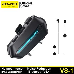Awei VS-1 Motorcycle Helmet Intercom HiFi Sound Long Battery Life IPX6 Waterproof Noise Reduction Automatic Answer