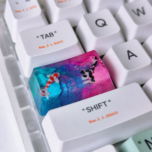 Mechanical Keyboard Stylish 1.75U Capital Key Resin Epoxy Key Cap Zen Pool Boys Birthday Gift