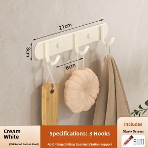 WEIMEIYUAN | Adhesive Wall Hooks No Drilling Strong Adhesive Bathroom Kitchen Organizer