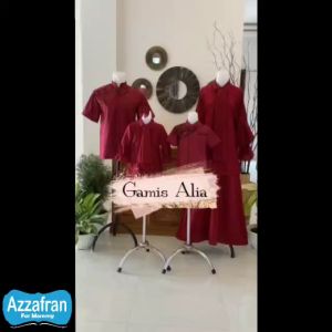 Gamis Alia Family Set | Baju Premium Anak Perempuan & Dewasa | Couple Lebaran Seragam Terbaru Murah