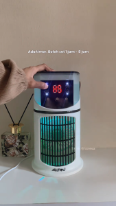 ALLTOU Kipas Angin Ac Air Cooler Pendingin Udara dengan Lampu Warna-warni Tower Fan Humidifier Ruangan Kipas Portable