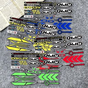 Motorcycle Helmet Stickers For Arai SHOEI HJC KYT Modified Lens GoPro Stickers Reflective Stickers in Various Patterns and Colors Waterproof Accessories