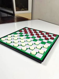 แม่เหล็กหมากรุก 100 ช่อง ฝึกพัฒนาการคิด สำหรับนักเรียนประถมศึกษา พร้อมกระเป๋าเก็บ ชิ้นส่วนหมากรุก หมากรุกแบบมีร่อง