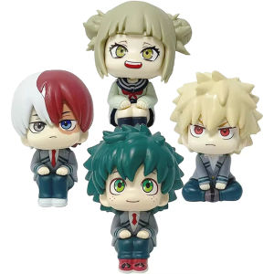 Bandai | 10cm boku no hero academy anime figure midoriya izuku action figure bakugo katsuki/todoroki shoto statuette pvc collection toys