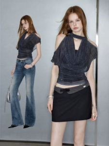 Unifree | Asymmetric Wrinkled Loose Stylish Summer T-shirt