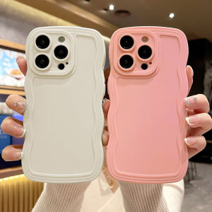 Wavy Edge Liquid Silicone Soft Phone Case for iPhone 11/XR 15 Pro Max 12 13 14 Pro Max iPhone 6 6s Plus 7 Plus 8 Plus SE 2020 Shockproof Wave Edge Back Cover