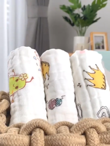 25*50cm Big 100% Cotton Face Towel for Newborn baby soft Natural Muslin Kid Boy Girl Towel