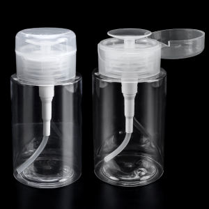 100/200ml Rhinestone Nail Polish Remover Bottle Push Down Empty Bath Manicure Lint-free Napkins Pump Storage Bottles Nails Tool