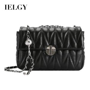 Ielgy Túi Dây Xích túi vuông nhỏ hợp thời trang túi đeo vai cho người đi làm xa thường ngày cho Nữ túi đựng tài liệu thích hợp