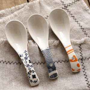 Japanese Style For Home Small Spoon Modern Minimalist Ceramic Stylish Porridge Meal Spoon Ins Creative Spoon Small Size Spoon