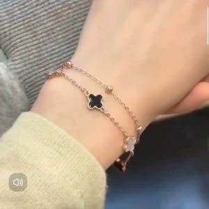 Gelang Tangan Titanium Wanita 2 Layer & Gelang Viral Wanita Anti Karat Tahan Lama
