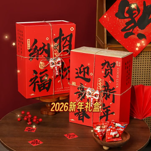 CNY GIFT PAPER BOX 🎁Gradient Pastel CNY Gift Present Paper Box with Paper Bag 1set