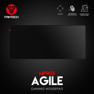 Fantech AGILE MP353 M MP453 L MP903 XL Superior Accuracy Mousepad Gaming Ultra Soft Mouse Pad / Alas Mouse Jahit Pinggir Anti Slip - White / Black