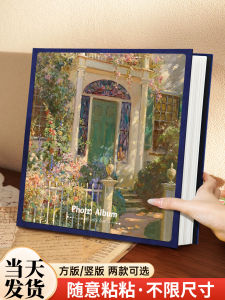 Large Capacity DIY Laminated Photo Album Family Photos Storage Scrapbooking Album Vintage Style Plastic Material for Festive Gifts