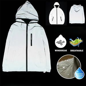 Mens Jacket 3M Reflective Night Riding Night Riding Mens Waterproof Windbreaker