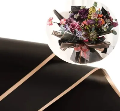 (5 lembar) Cellophane line gold