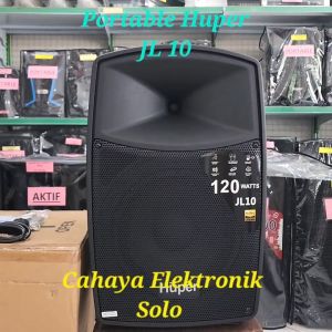 Portable Huper JL10 Speaker Wireless Bluetooth 10" Original Garansi 10 In Mic Wireless Remot