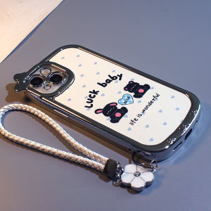 Creative Butterfly Knot Rabbit Meilidi Silicone Phone Case Full Cover for 16Promax 14New 13Model 15Pro Cute Female Rabbit Design