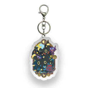 Bandai | for Ptcg Anime Peripheral Eevee Sylveon Espeon Vaporeon Umbreon Leafeon Glaceon Acrylic Keychain Backpack Pendant Fans Gift
