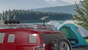 EDUP SK0146 Starlink Mini Adjustable Clamp Mount Kit–Portable Aluminum Alloy Bracket for RV Camper Roof Rack Balcony–Tool-Free