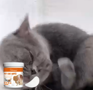 Yegbong Pet Ear Wipes 60pcs Pet Ear Gentle Cleansing Deodorizing Earwax Cleaning Products