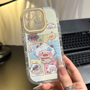 Cute Cartoon Lazy Yang Feathers Phone Case for Xiaomi Redmi K90 Huawei Pura80 Mate80/70 Vivos50 Soft Shell Compatible with 