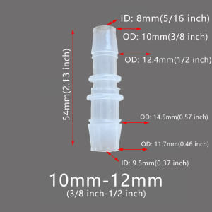 5pcs Plastic Flexible Hose Connector Barb Reducer Fitting Adapter Splicer Joint Water Pipe Repair Garden Aquarium Laboratory