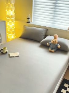 ผ้าปูที่นอน 4-7 ฟุต กันไรฝุ่น ผ้าปูที่นอน ผ้าปูเตียงสีพื้น ชุด 6 สีพื้น