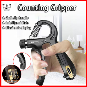 Adjustable Hand Grip Finger Digital Counter Hand Gripper Spring Finger Trainer Spring Gripper Anti Wrist Arm Finger Forearm Exercise Strength Expander Trainer 握力器