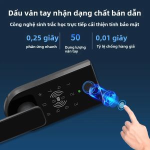 Khóa Cửa Kính Thông Minh Có Khóa Vân Tay Mật Khẩu Điều Khiển Bằng Ứng Dụng TTLOCK Ngăn Cách Kỹ Thuật Số Mở Đơn Hợp Kim Nhôm