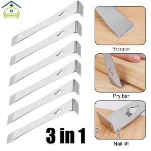 1/2/3 PCS Multifunctional Crowbar Blade Stainless Steel Scraper Crowbar Woodworking Tool Beekeeping Tool