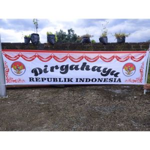 BENDERA LESPANG MERAH PUTIH DIRGAHAYU BUAT DI GAPURA PANJANG 2METER