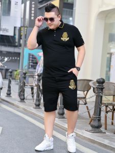 Hauser Plus Size Mens Summer T-Shirt Shorts Set Casual Sporty Two-Piece Suite for Large Sized Men